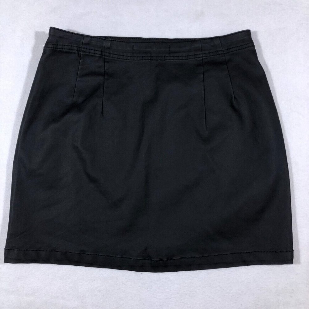 NEW Indigo Rising Womens Medium Black Side Slit Coated Skirt NWT $48 Francesca’s - Picture 5 of 10